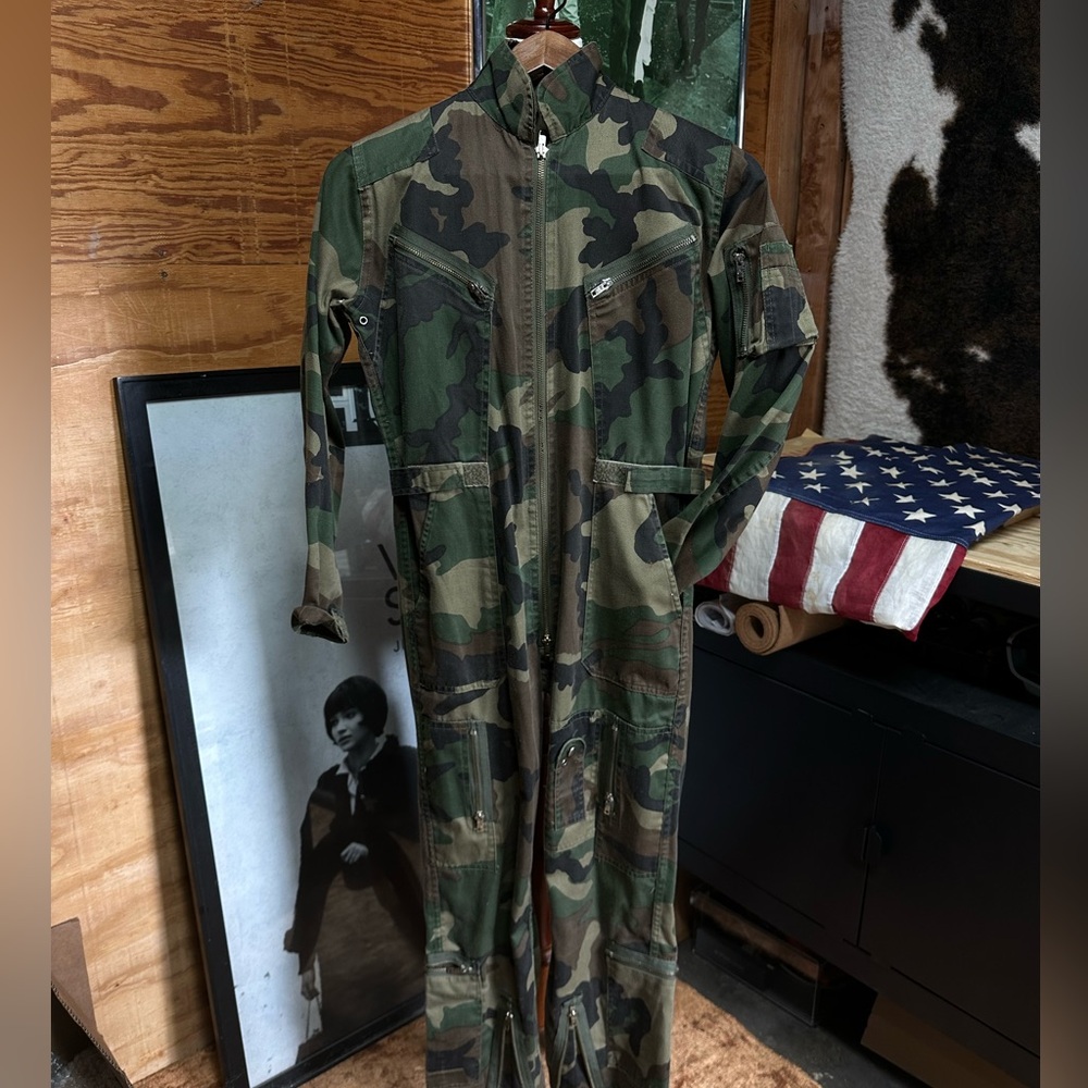 Vintage Camo Jumpsuit Flight Suit XS